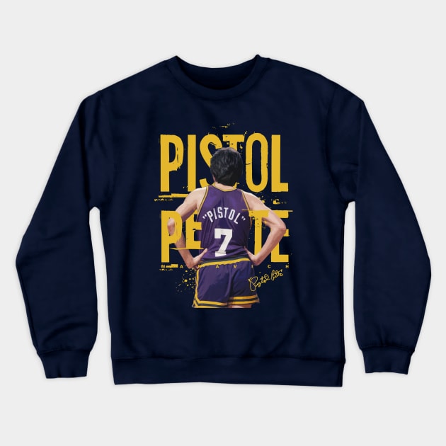 Pistol Pete Maravich Crewneck Sweatshirt by Juantamad